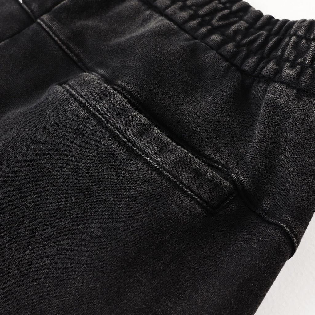 440G Factory Wholesale Custom Logo Printing Retro Sweat Pants French Terry Heavy Weight Jogging Wide Leg Acid Washed Sweatpants