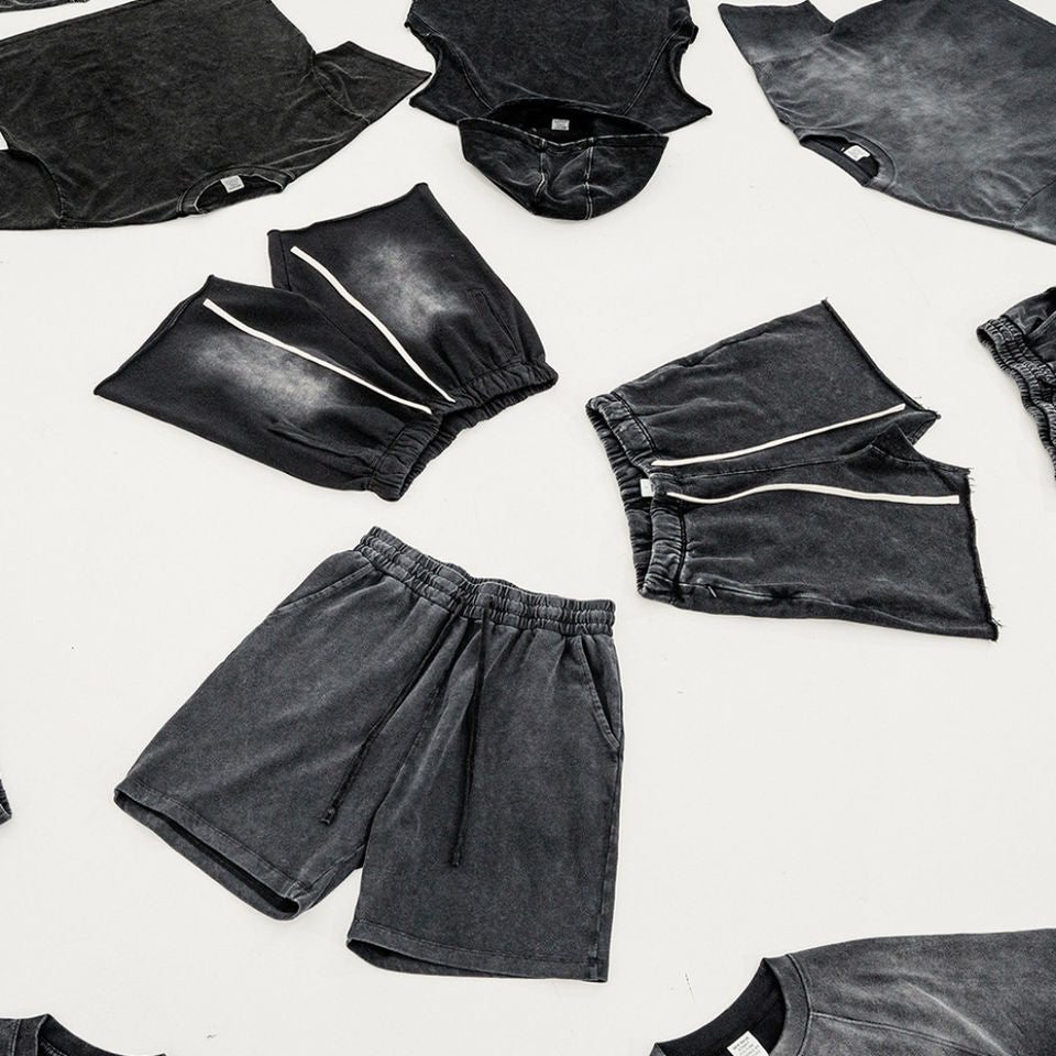 Manufacturer Streetwear Summer Short Sleeve Acid Washed Distressed Men's T-shirt Blank Custom 100% Cotton Vintage Oversized Boxy