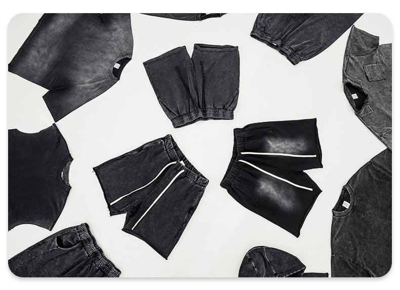 Manufacturer Streetwear Summer Short Sleeve Acid Washed Distressed Men's T-shirt Blank Custom 100% Cotton Vintage Oversized Boxy