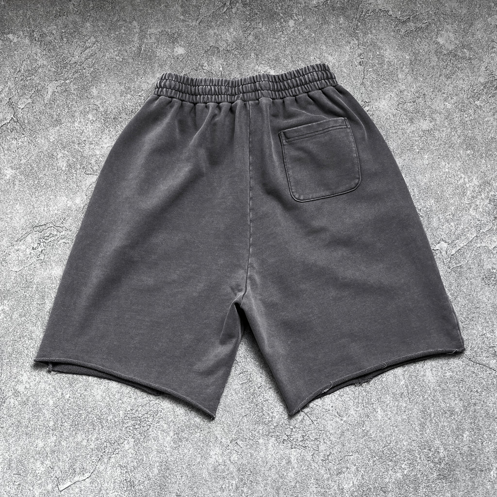 2026 New Popular Cotton Shorts Wasteland Style Vintage Wash Distressed Ripped Raw Edge Custom  Knee-Length Pants