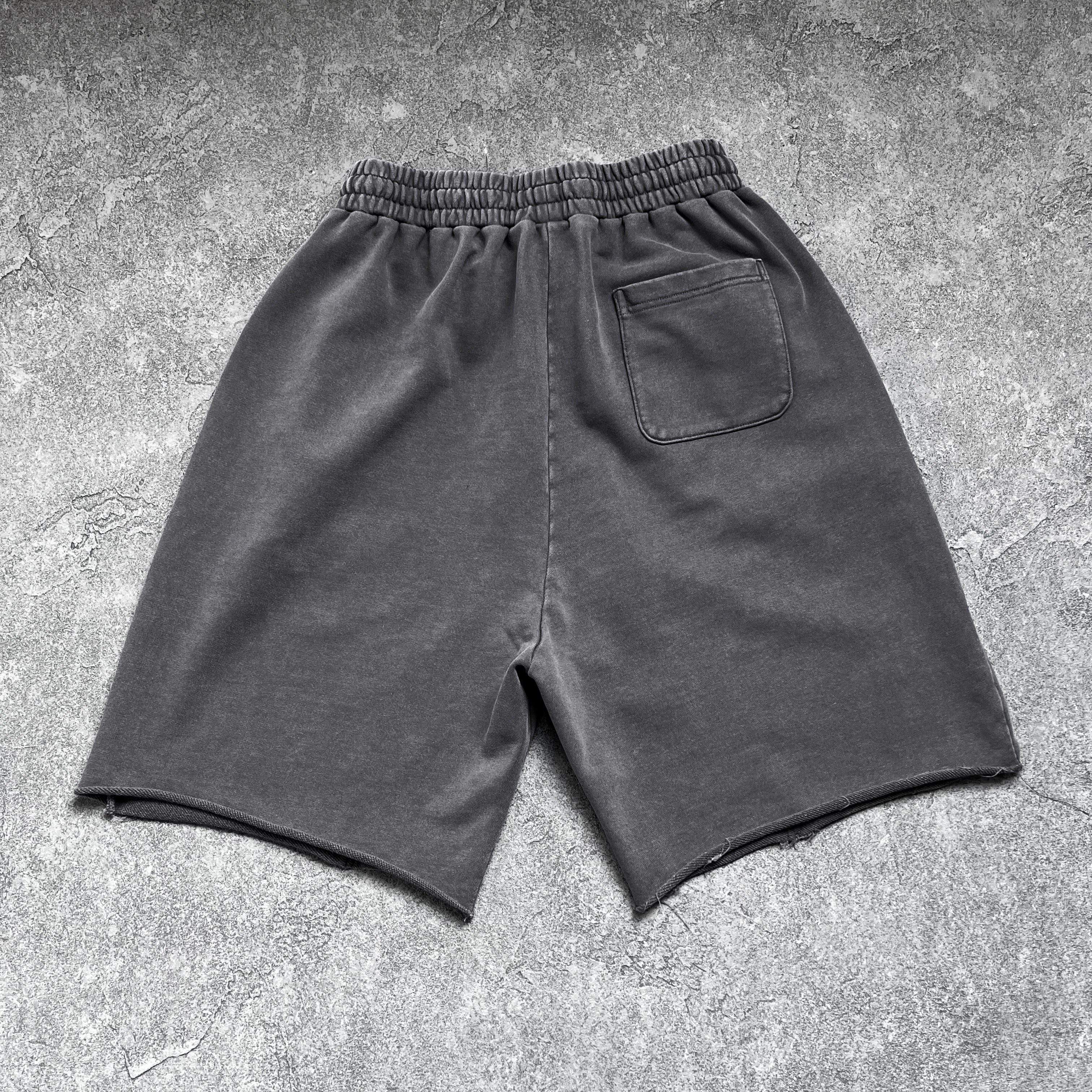 2026 New Popular Cotton Shorts Wasteland Style Vintage Wash Distressed Ripped Raw Edge Custom  Knee-Length Pants