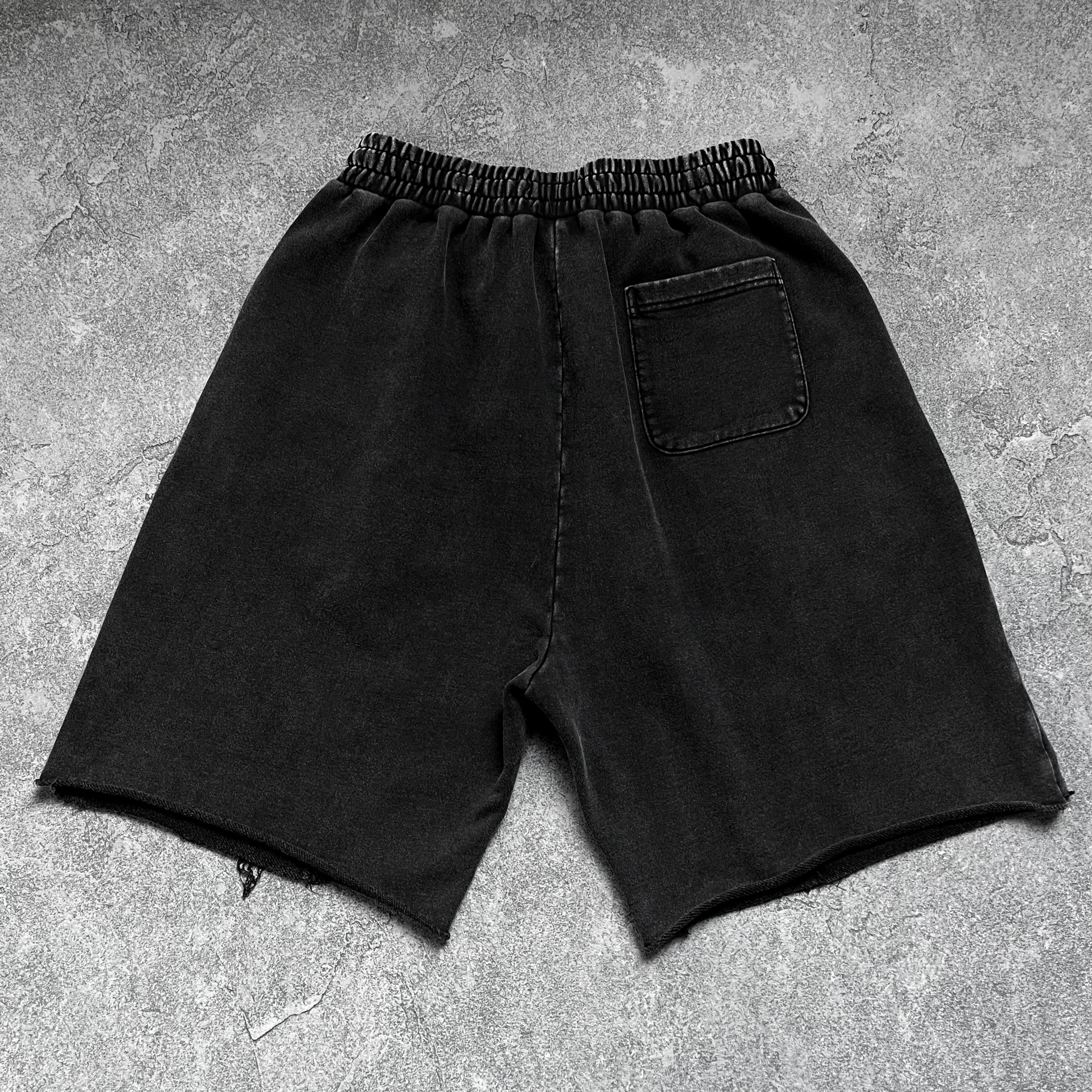 2026 New Popular Cotton Shorts Wasteland Style Vintage Wash Distressed Ripped Raw Edge Custom  Knee-Length Pants