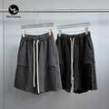 2026 New Popular Cotton Shorts Wasteland Style Vintage Wash Distressed Ripped Raw Edge Custom  Knee-Length Pants