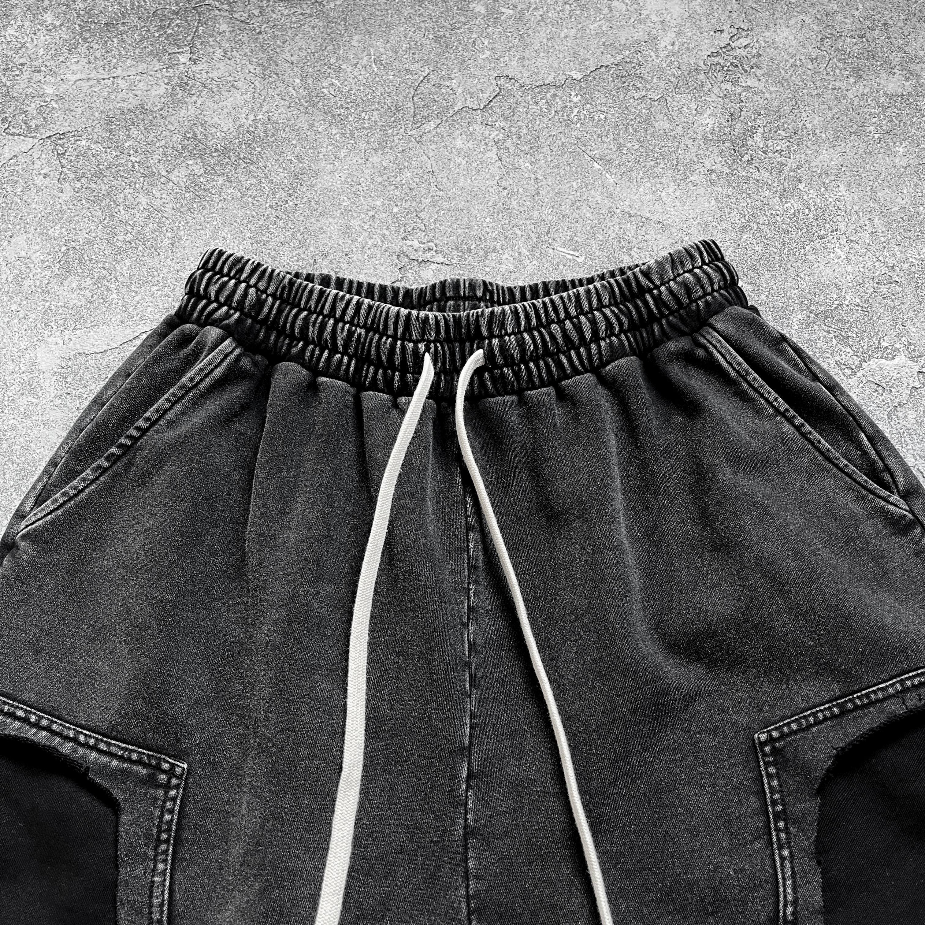2026 New Popular Cotton Shorts Wasteland Style Vintage Wash Distressed Ripped Raw Edge Custom  Knee-Length Pants