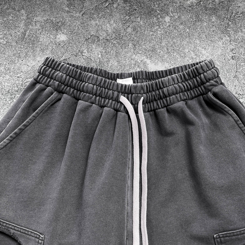 2026 New Popular Cotton Shorts Wasteland Style Vintage Wash Distressed Ripped Raw Edge Custom  Knee-Length Pants