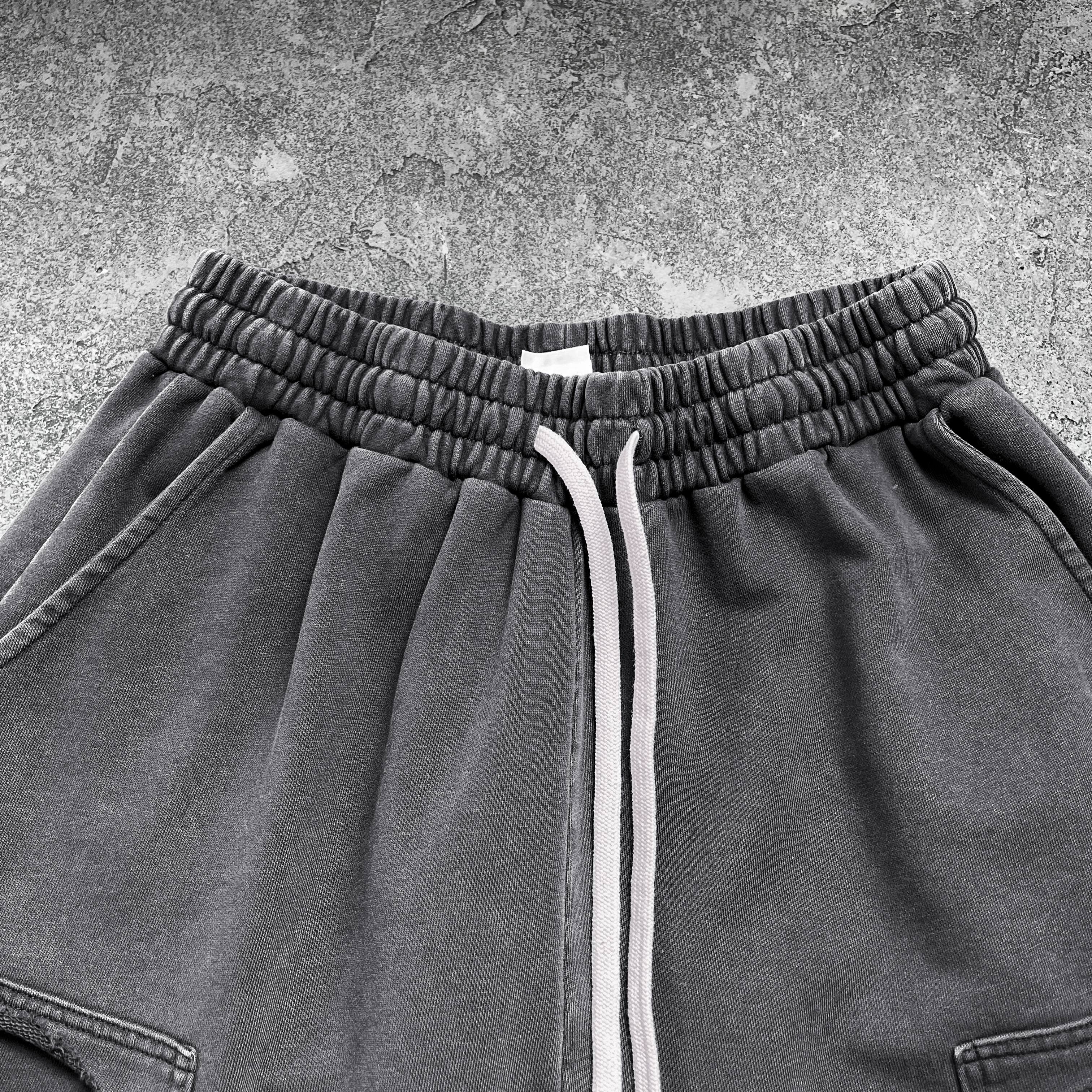 2026 New Popular Cotton Shorts Wasteland Style Vintage Wash Distressed Ripped Raw Edge Custom  Knee-Length Pants
