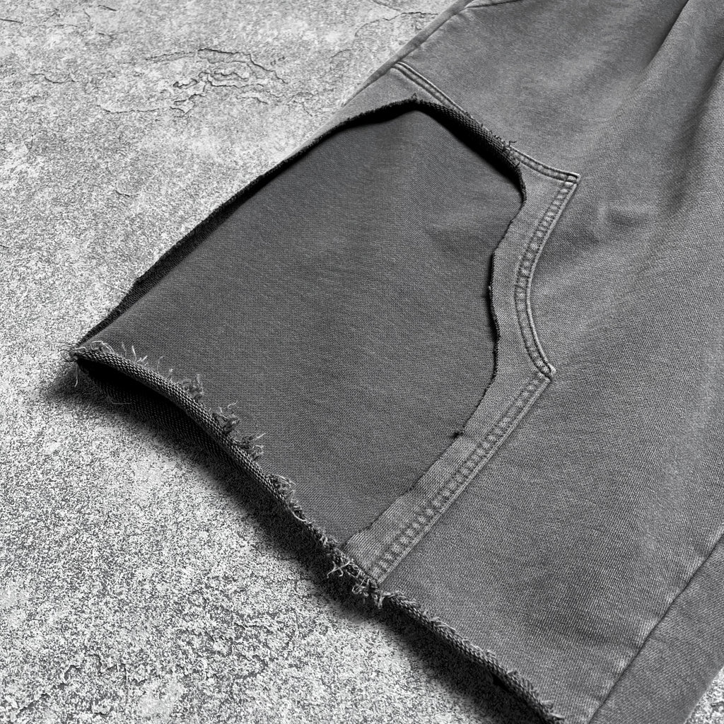 2026 New Popular Cotton Shorts Wasteland Style Vintage Wash Distressed Ripped Raw Edge Custom  Knee-Length Pants